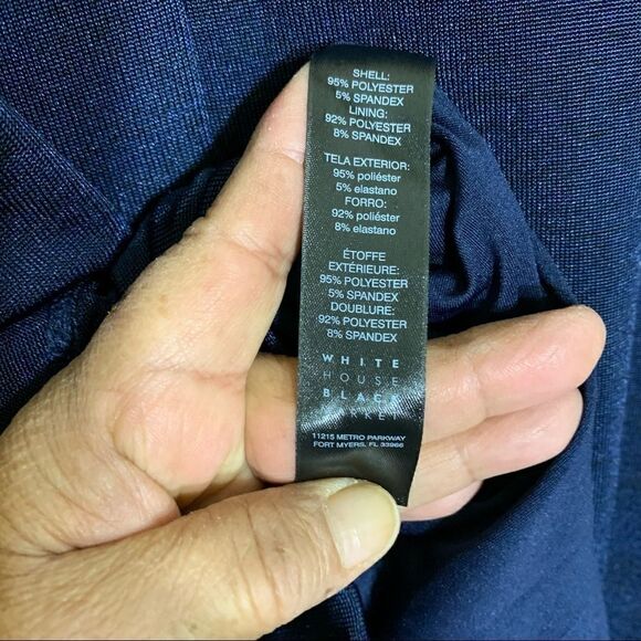 WHBM Dress Blue Long Sleeves Layered Size Medium Gorgeous - Picture 6 of 6